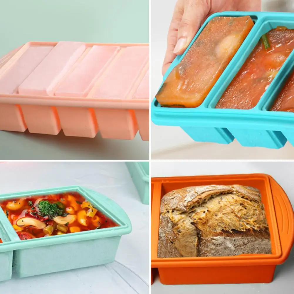 

Complementary Food Storage Container Set Bpa-free Silicone Freezer Trays with Leak-proof for Soups for Complementary for Food