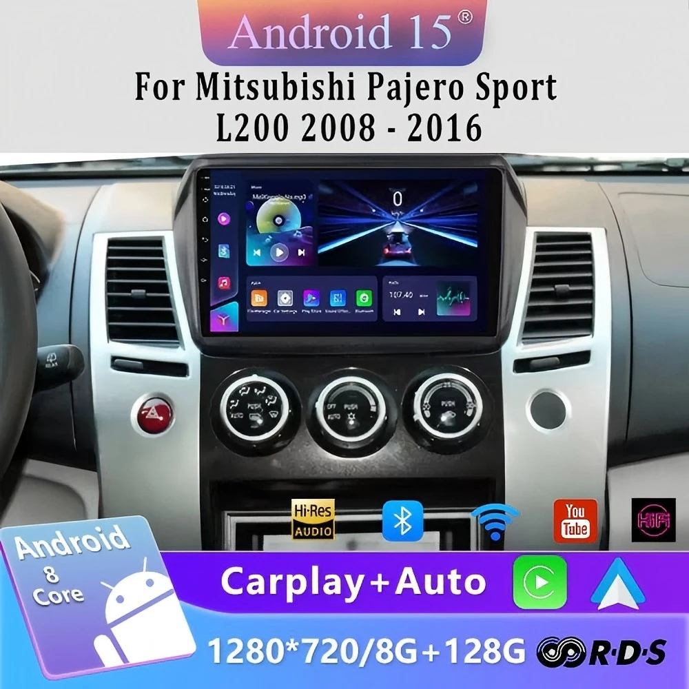 

Android 15 Car Radio Multimedia Video Player for Mitsubishi Pajero Sport L200 2008-2016 Triton 2006-2014 Bluetooth Stereo