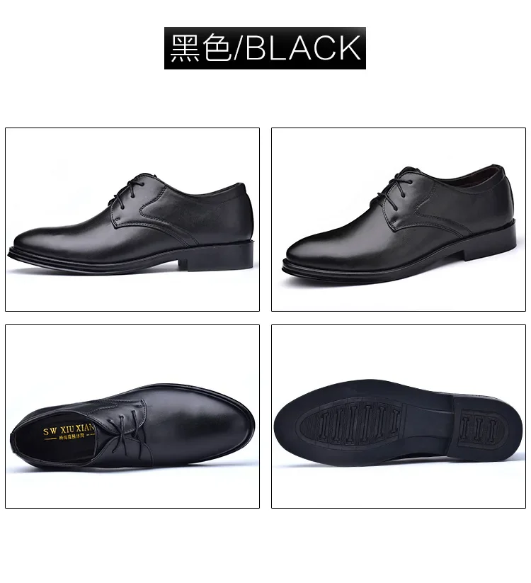 Herren Formelle Lederschuhe Klassischer Stil Herbst Loafer Runde Zehenkappe Atmungsaktiv Rutschfest Business Anzug Hochzeit Büro Freizeitschuhe – Detail 11