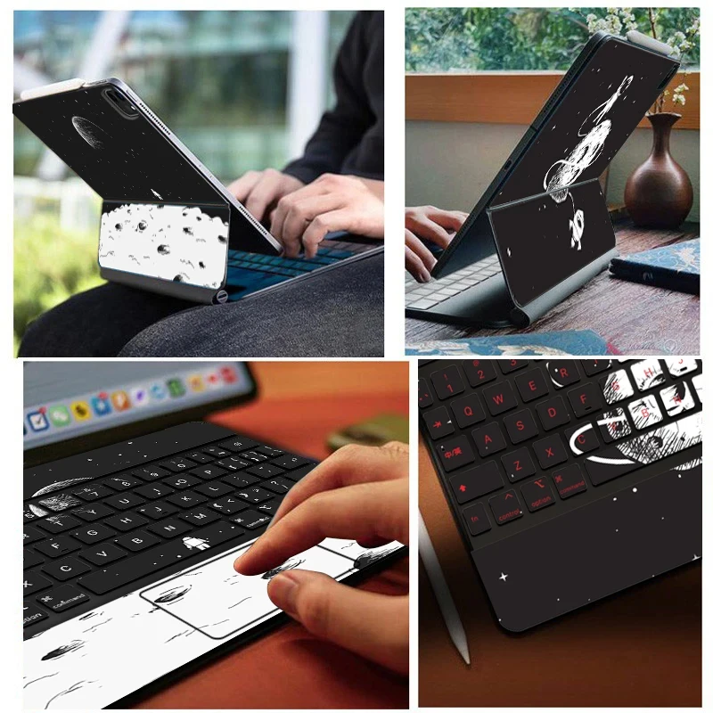 Magic keyboard skin for 2025 ipad Pro/Air 11/13 inch protection Cover sticker film for ipad Air 4 5th M4 M3 M2 M1 Gradient full