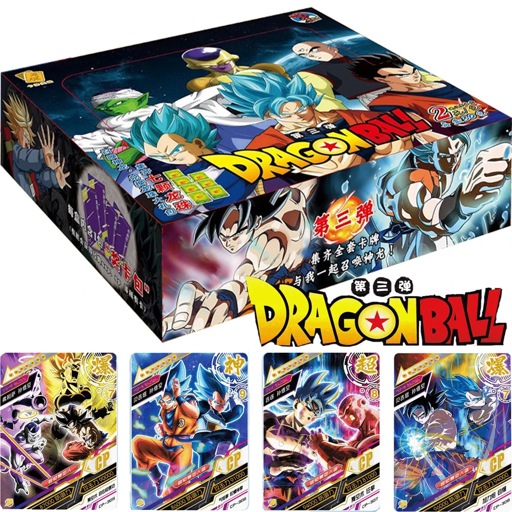 

Wholesale Little Dinosaur Dragon Ball Card For Children Son Goku Bulma Exquisite Flash Limited Game Collection Card Kids Toys