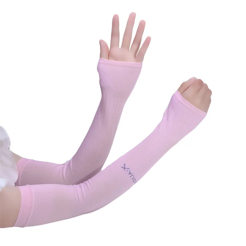 الجليد الحرير كم واقية من الشمس الكفة أكمام أذرع تبريد قفازات طويلة الشمس الأشعة فوق البنفسجية حماية اليد حامي غطاء المضادة للانزلاق الصيف ركوب في الهواء الطلق #3