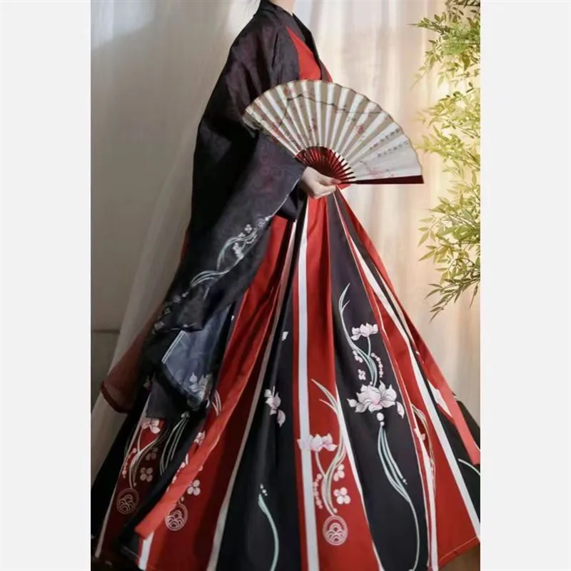 New Chinese Style Cosplay Costume Men Women Long Sleeve Waist Length Fairy Atmosphere Hanfu Set Traditional Cultural Costume