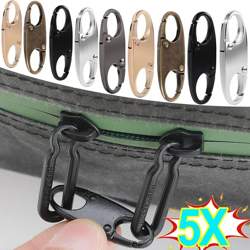 Metal Dicephalous Zipper Head Repair Kits Detachable Puller Universal Replace Luggage Purse Bags Clothes Pull Tab Slider Parts