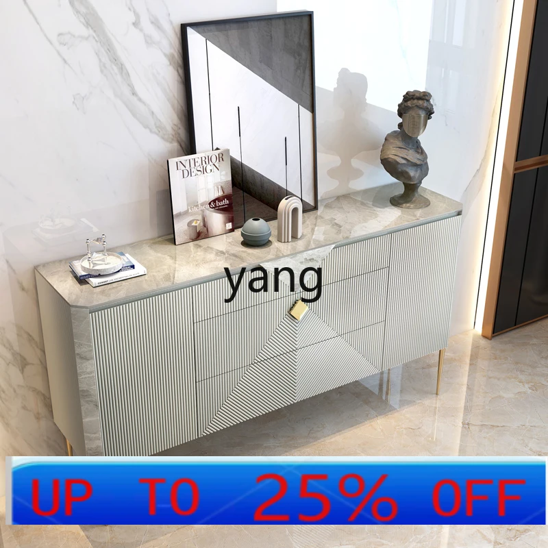 

Lmm Light Luxury Entryway Cabinet Opposite Door Villa Modern Simple Rock Slab Sideboard