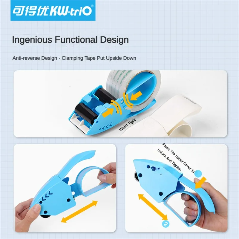 Imagem -04 - Kw-trio-anti Reversão Papel Caixa Fita Titular sem Esforço Lâmina Substituível Transparente Cortador Selagem Máquina de Embalagem