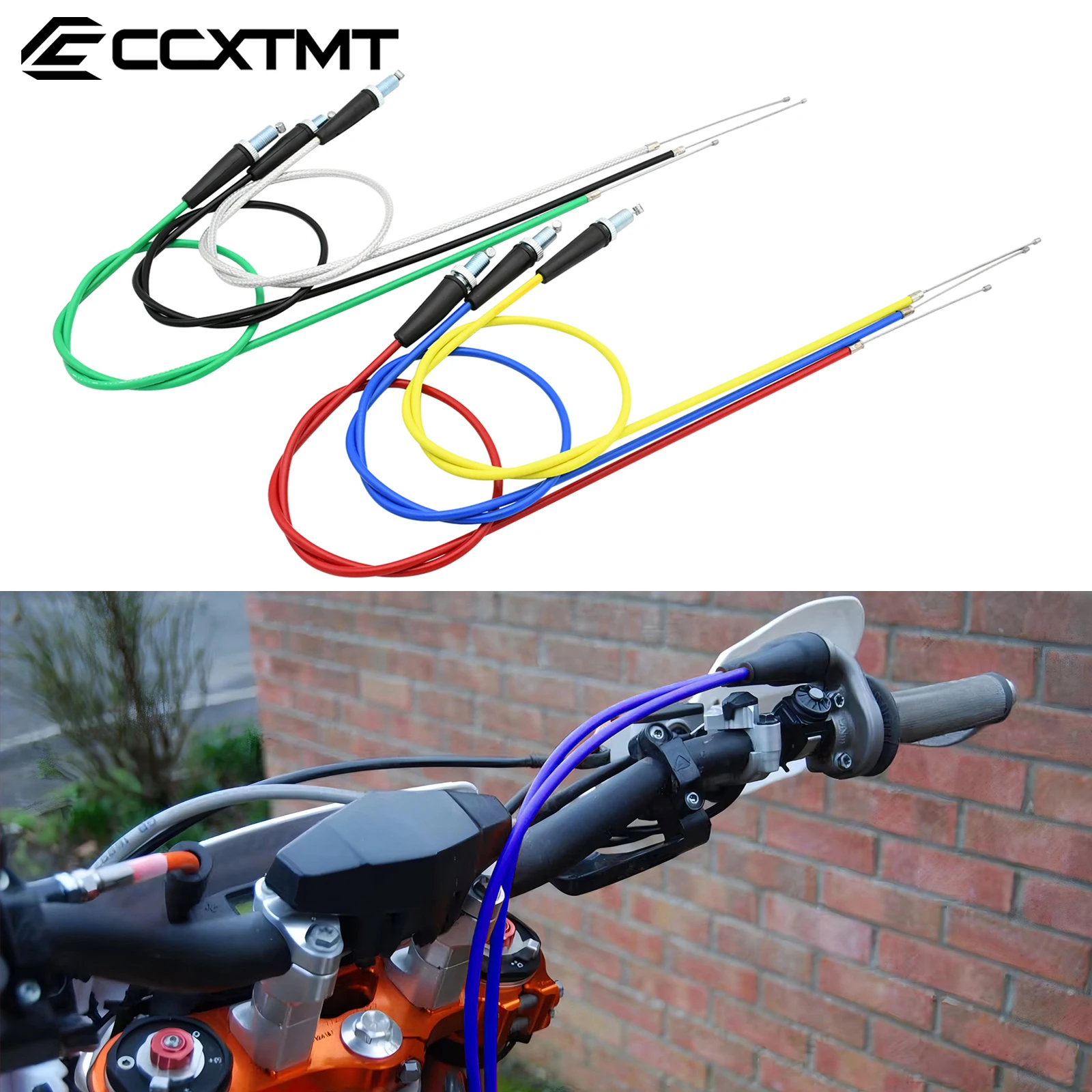 Motorcycle 990mm 1090mm Accelerator Throttle Cable Straight Connection Cables For Honda Kawasaki KTM Yamaha Suzuki ATV Dirt Bike