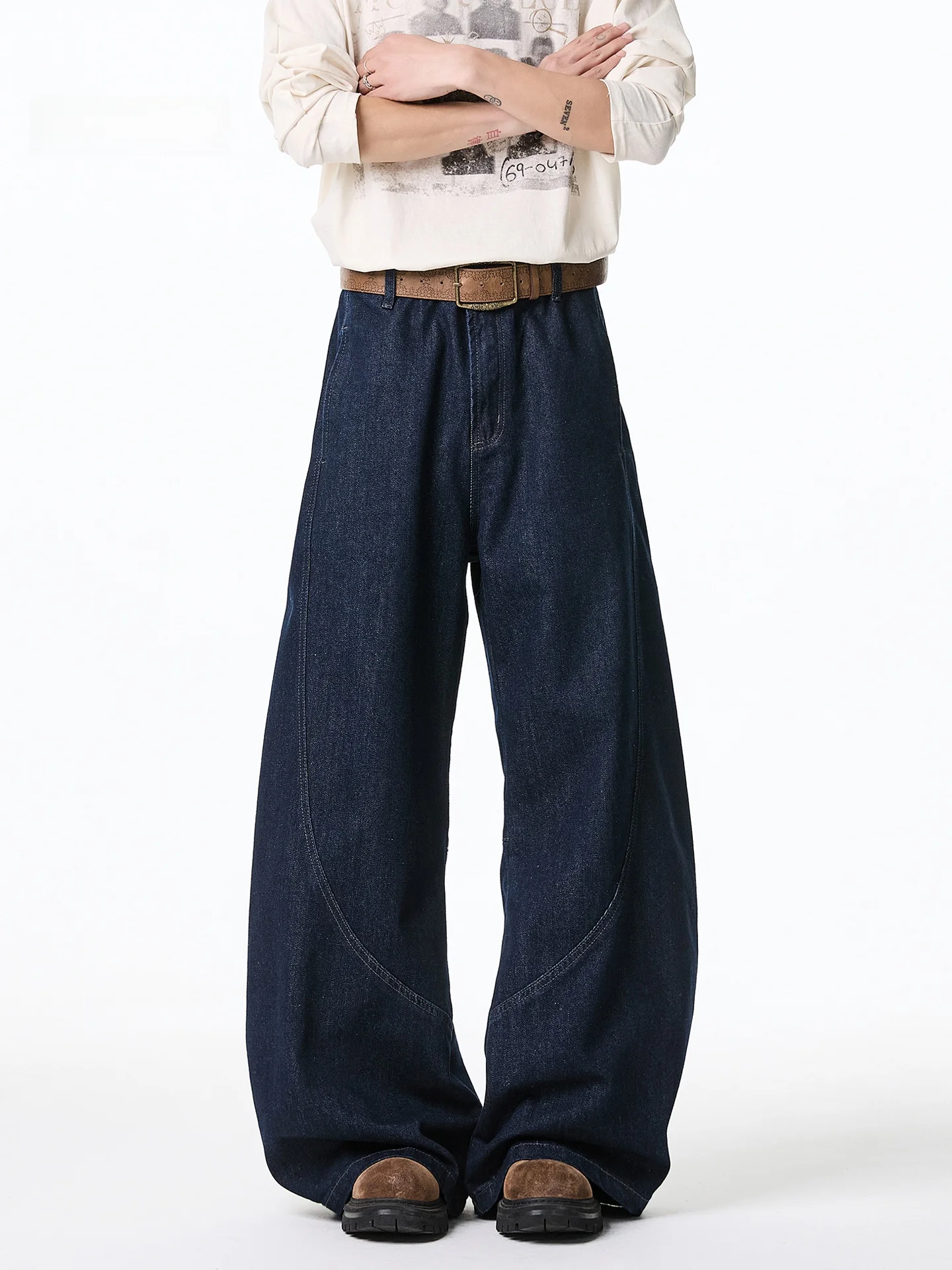 

Мужские джинсы Cleanfit A-Line с широкими штанинами, прямые, из денима, осенние, модные, брендовые, удобные, длинные брюки