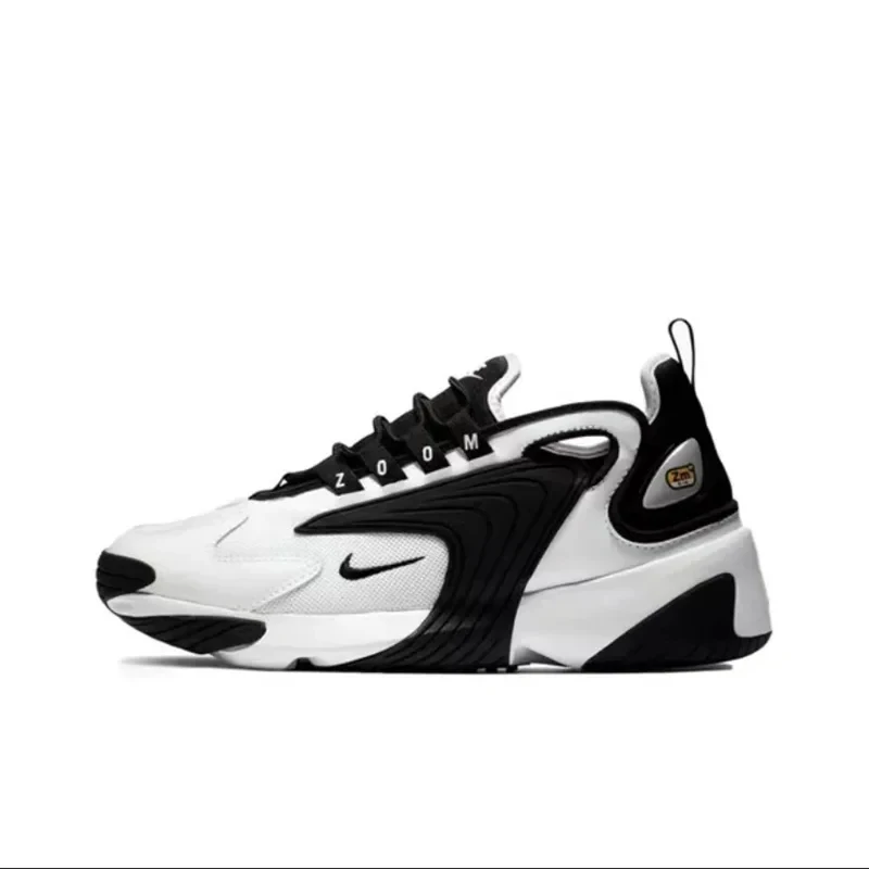 Nike-zoom 2k tênis para homens, tênis de corrida, respirável, preto, branco, panda, ao0269-101, original