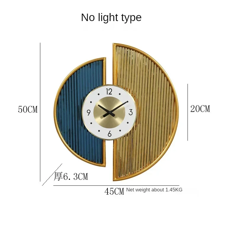 الحديثة مضيئة الإبداعية ساعة حائط المنزل ضوء غرفة المعيشة الفاخرة حائط الخلفية ساعة تزيين كتم مضيئة الفن على مدار الساعة
