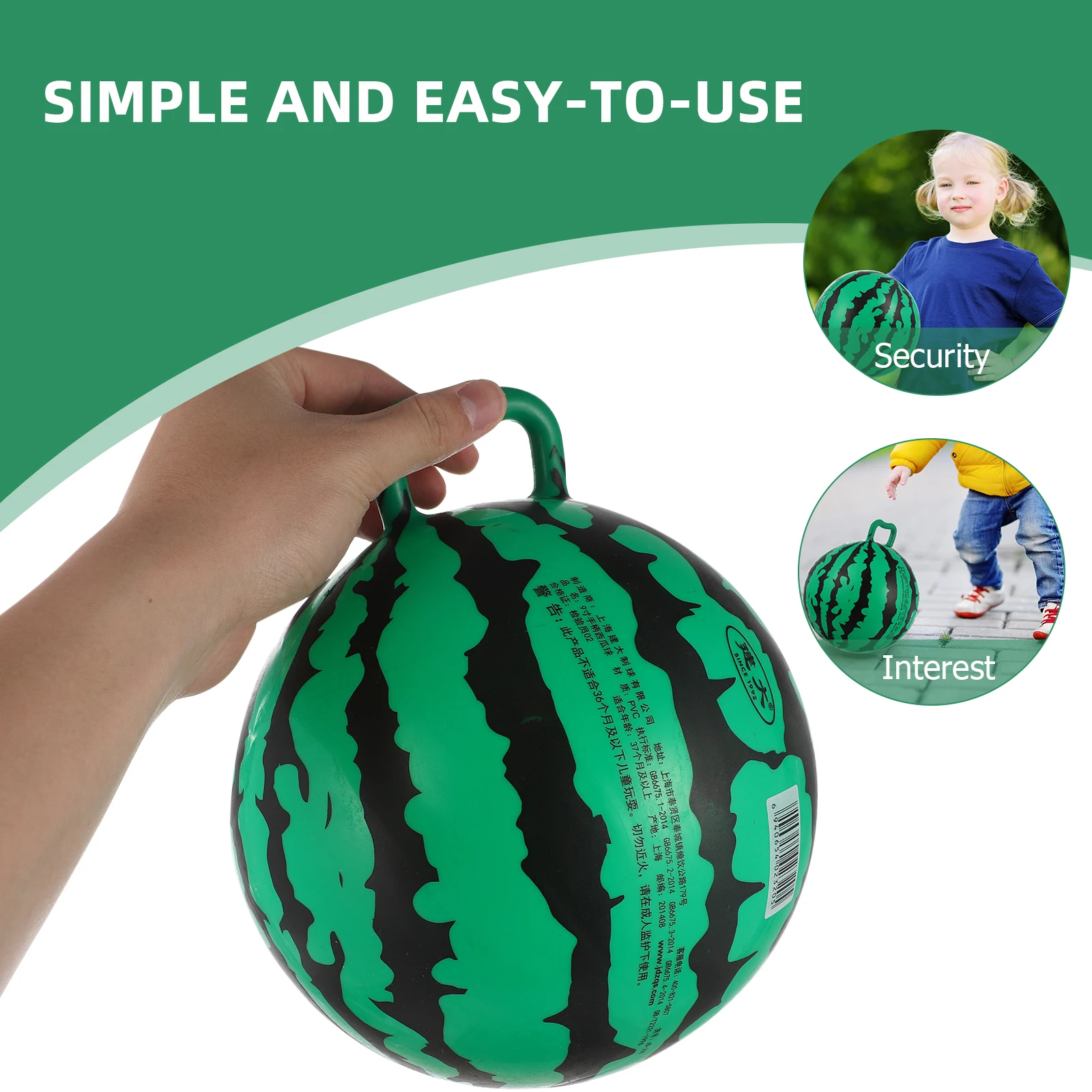 

3 Pcs Inflatable Watermelon Shape for Kids PVC Safe Lightweight Easy Storage Play Activity Gift .5 Hand