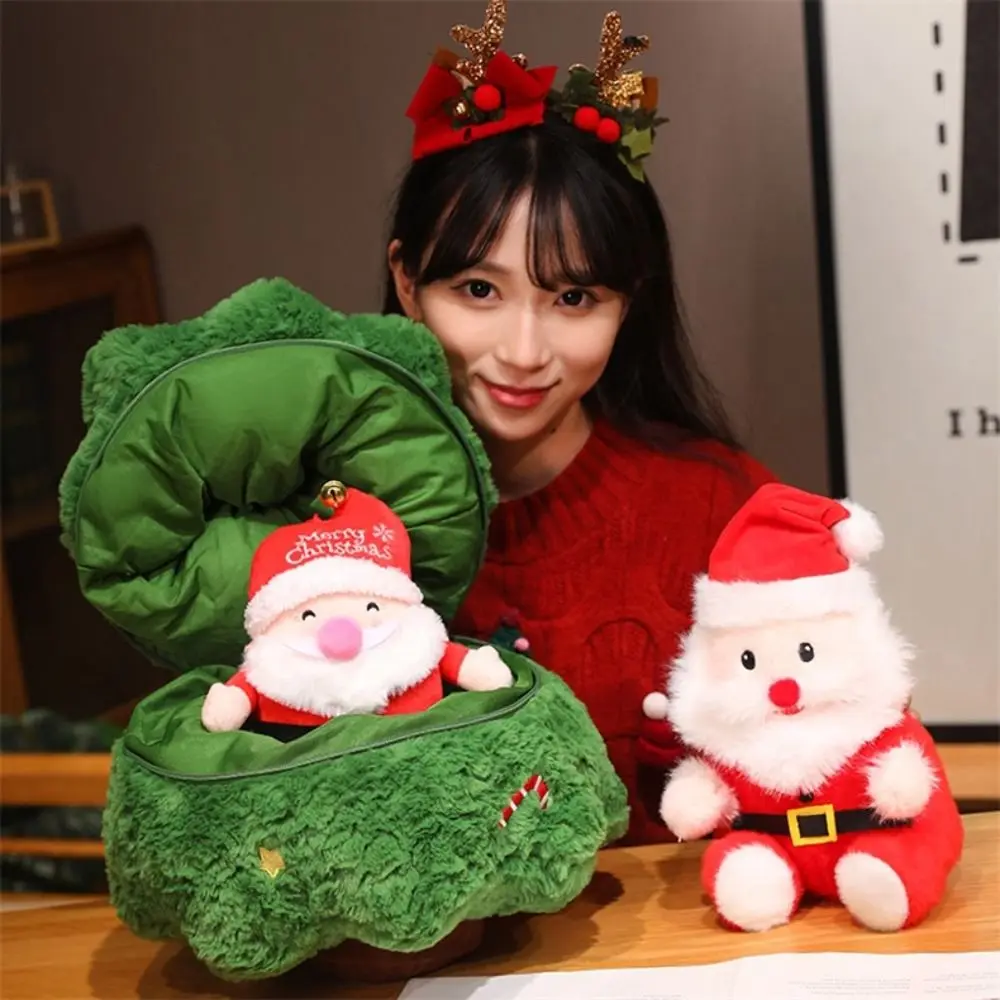 

Christmas Tree Christmas Elk Plush Toy Openable Plushies Christmas Series Doll Cartoon Soft Santa Claus Plush Dolls