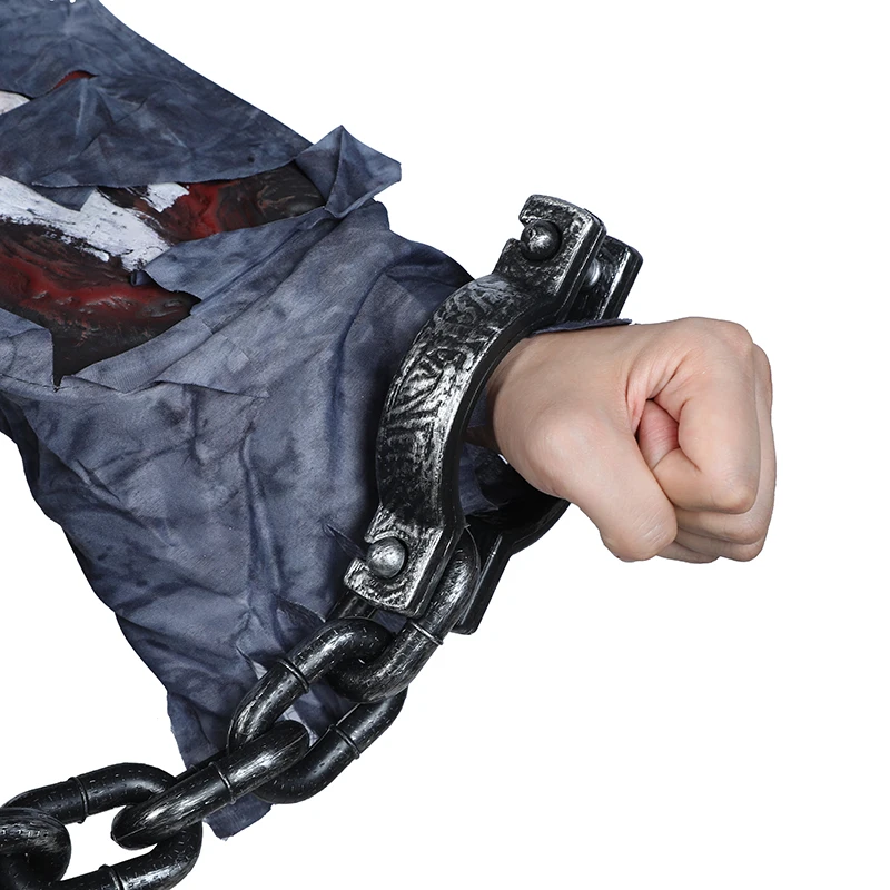 

D5 Halloween Fake Chains Haunted House Horror Props Home Decoration Prisoner Costume Cosplay Accessories Plastic Link Chains