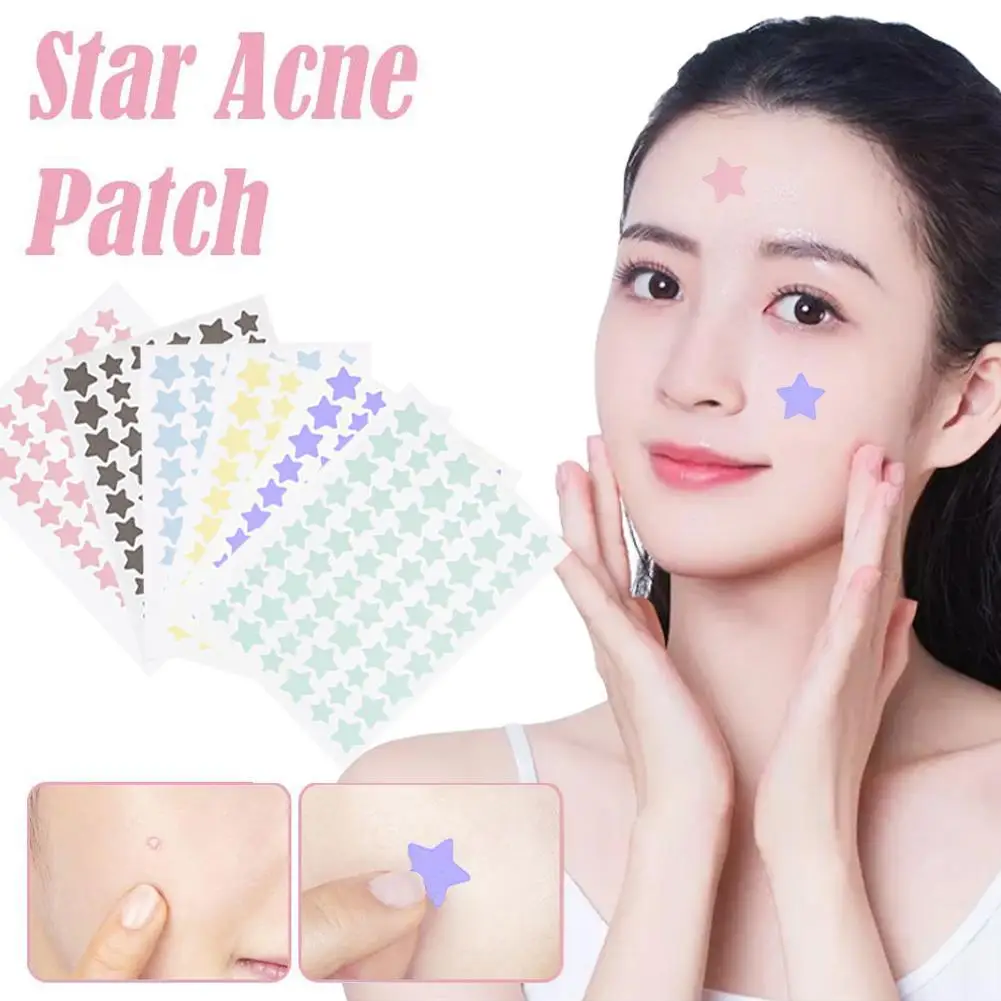 60Pcs Star Cartoon Shaped Color Acne Patch Suction Pus Portable Acne Patch Independent Packaging Patches Of Stars For Acne