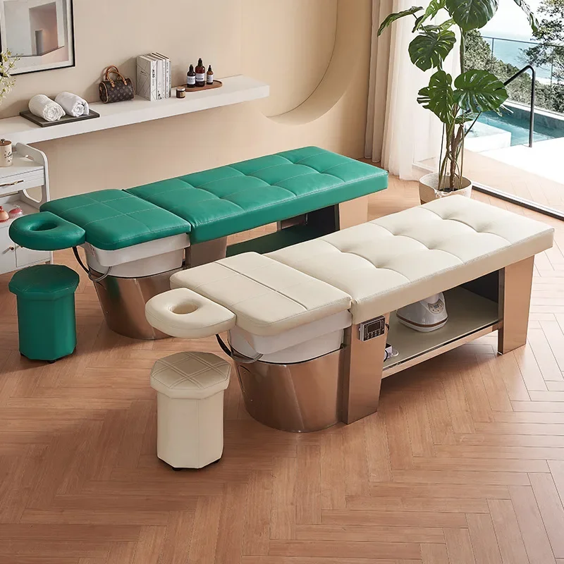 

Premium High-end barber shop shampoo Full lying hair salon Special Thai bed bed Hair constant stainless steel head