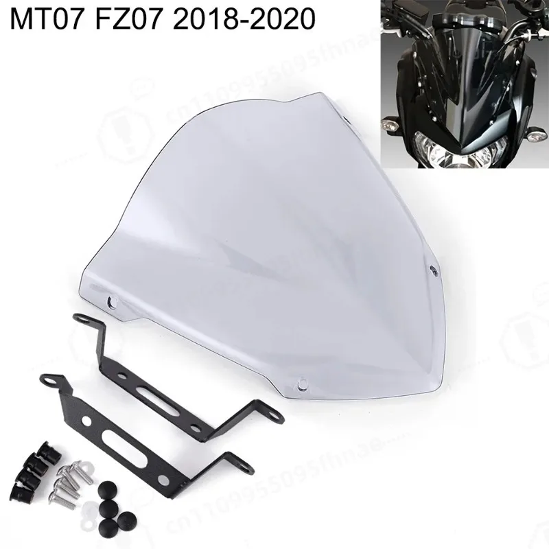 Windshield Windscreen MT07 FZ07 2013-2017 Motorcycle Accessories Wind Deflectors MT-07 FZ-07 2018-2020