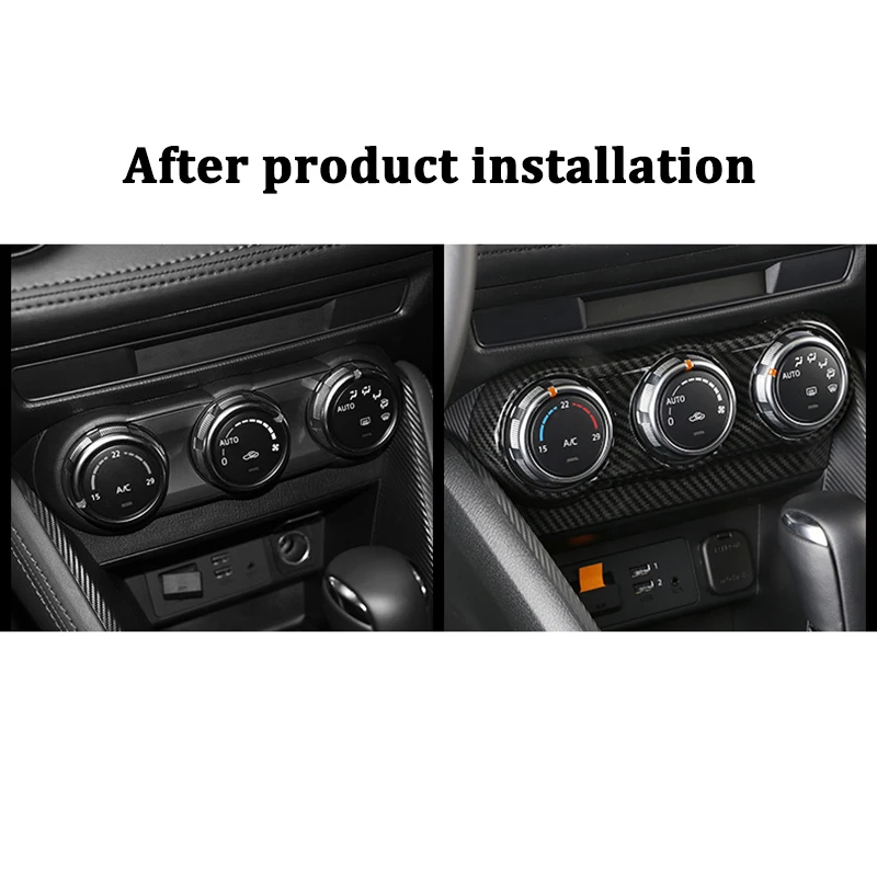 For Mazda 2 Demio DL Sedan DJ Hatchback 2015-2018 ABS Plastic Interior Air Conditioning Adjustment Switch Cover Trim Accessories