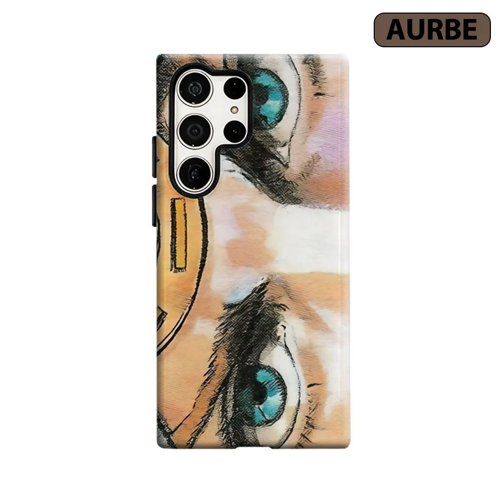 Aurbe Phone Case For Samsung Galaxy S26 S25 S24 S23 Ultra Plus HD Hard Jojos eyes Double Layer Film Cover