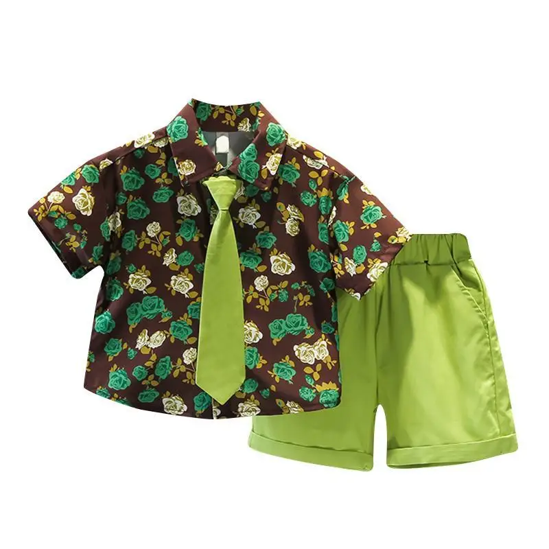 

2023 Children Summer Casual Clothes Suit Baby Boys T-Shirt Short Pants 2pcs/sets Kids Coat Toddler Suit 2-12 Years