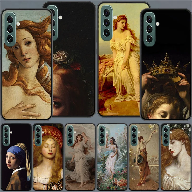 Renaissance Art Painting Phone Case For Samsung A15 A25 A35 A55 Galaxy A05S A16 A03S A02S A71 A51 A41 A31 A21 A11 A70S A50S A30S