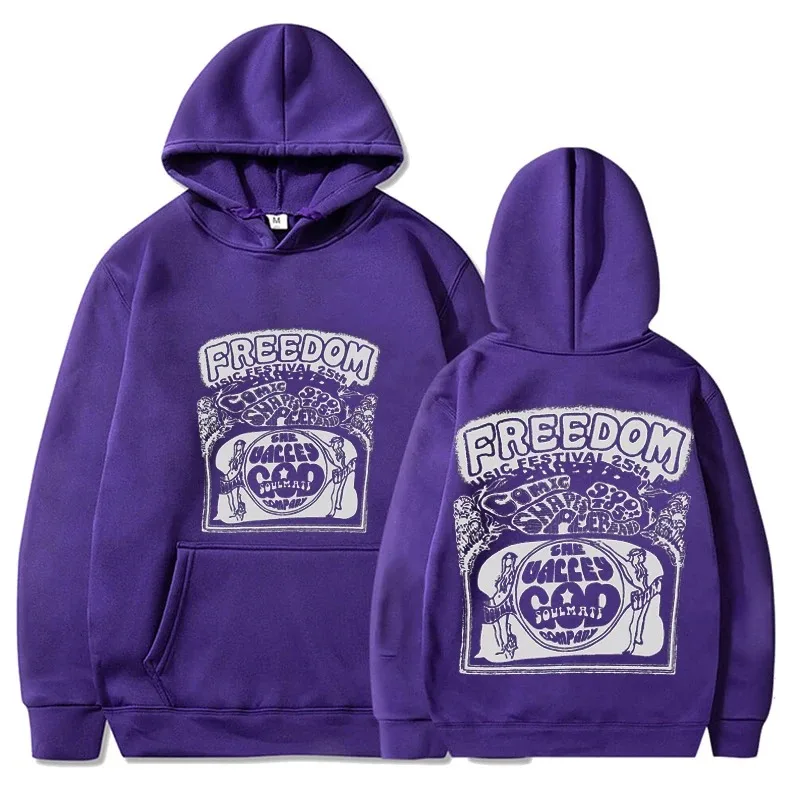 Sudadera con capucha clásica de Freedom, ropa personalizada, Harajuku