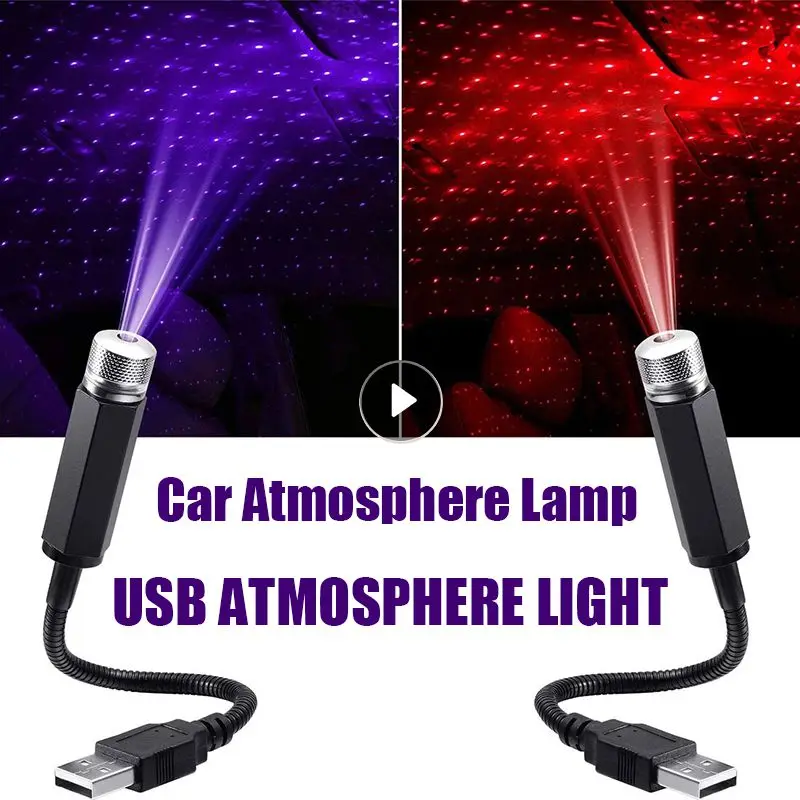 Romantique LED ciel étoilé veilleuse USB voiture toit étoile lumière projecteur réglable atmosphère galaxie lampe pour chambre plafond décor