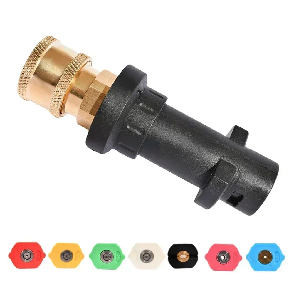 

Multi Degree Spray Nozzle Tips Set with 14 Inch Quick Connect Fitting Compatible with Various Pressure Washer Models