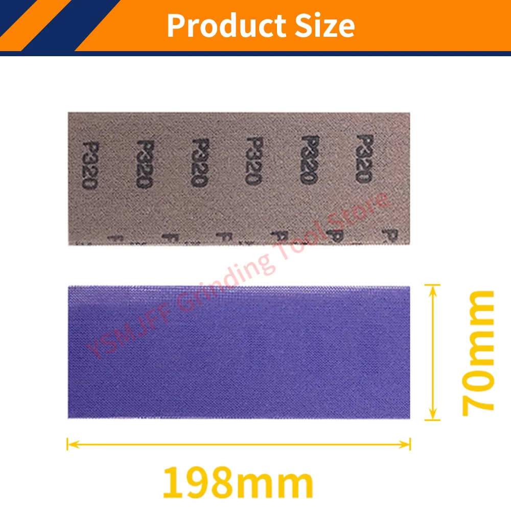 20PCS 2-3/4 x 8 Inch Purple Ceramic Mesh Sandpaper,70x198mm Hook & Loop Mesh Sanding Sheet for Auto & Woodworking Drywall Metal