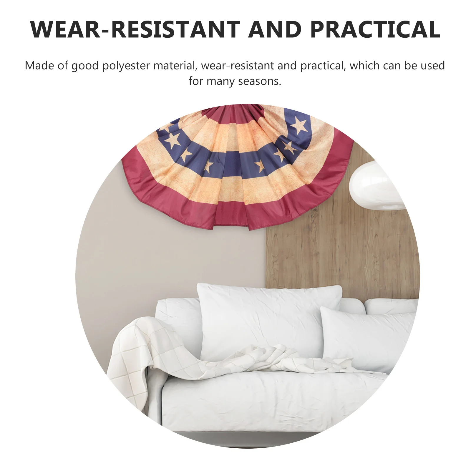 

2Pcs American Flags Pleated Fan Banner Patriotic Hanging Bunting Party Decoration Independence Day Memorial Day Garden Yard