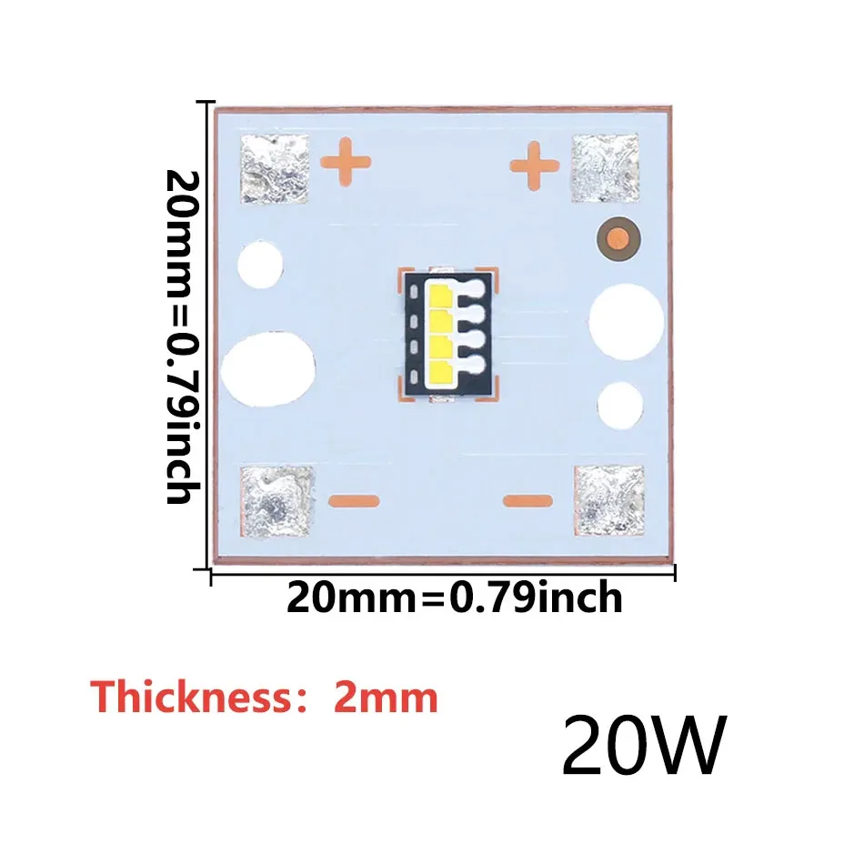 LED-Licht, 25 W, 20 W, 15 W, 6500 K, LED-Perlen, nur Chip oder Treiber, PCB-Lampensubstrat, Kupfer, für Kfz-Scheinwerfer, DIY-Scheinwerfer