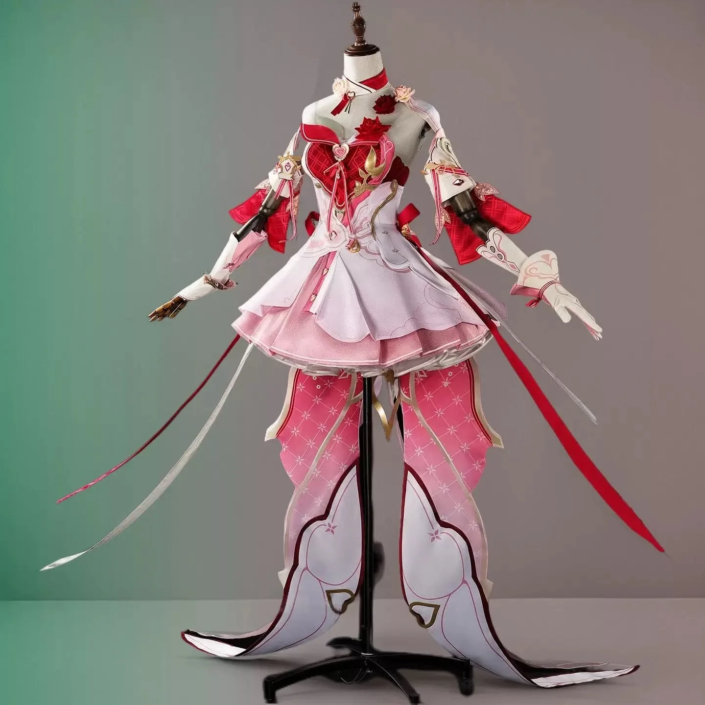 

Game Honkai Impact 3 New Elysia Cosplay Costume Women Sweet Lolita Dress Hat Gloves Socks Accessories Props Halloween Uniform