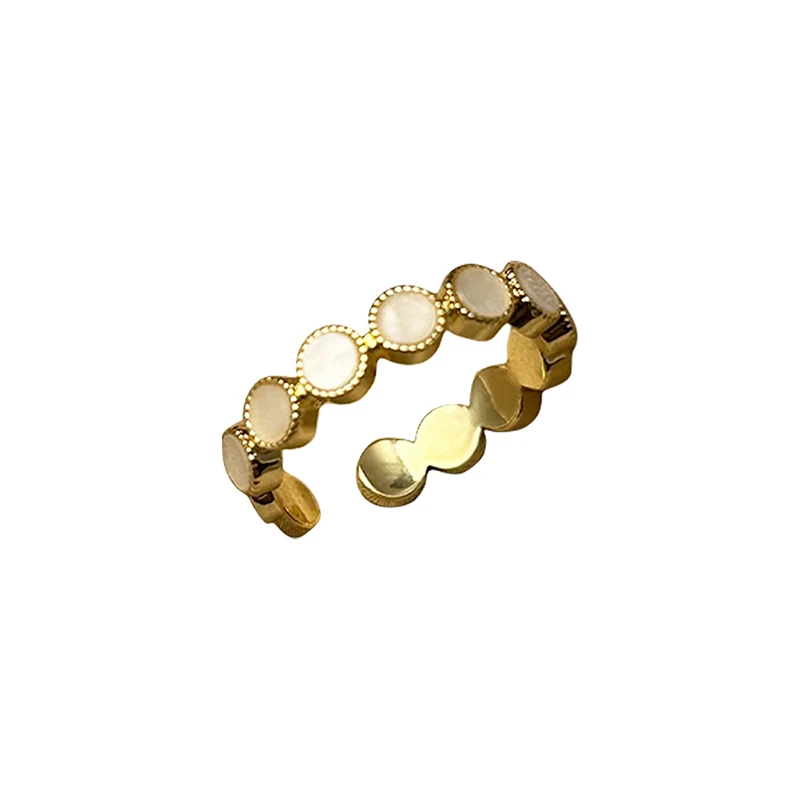 

*Natural White Mother Shell Ring for Women's Opening New Trendy Design, Fashionable and Versatile