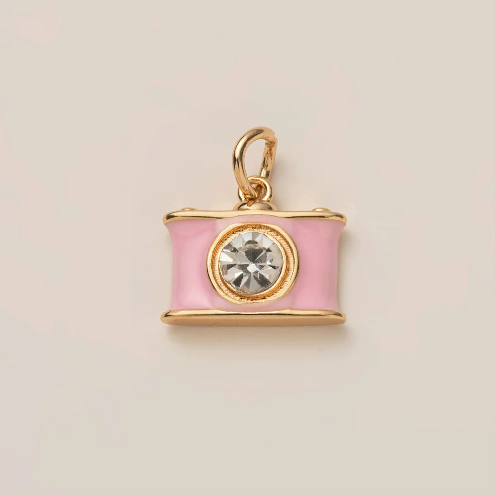 TK Y2K Goldfarbener Anhänger für Frauen, DIY-Zubehör, Niedliches Flugzeug-, Pass- und Fahrradmodell-Charm für Damen, Modeschmuck-Accessoires – Detail 2