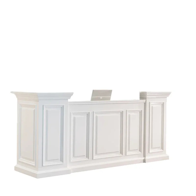 Simple light luxury European front desk, reception beauty salon company health center bar, cashier solid