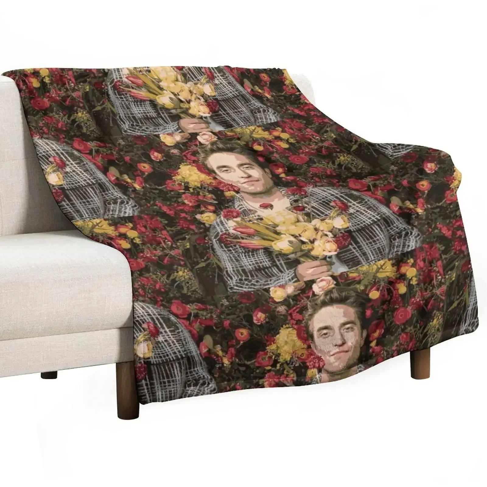 

Robert Pattinson & Flowers Throw Blanket Decorative Sofa Beautifuls Tourist Blankets