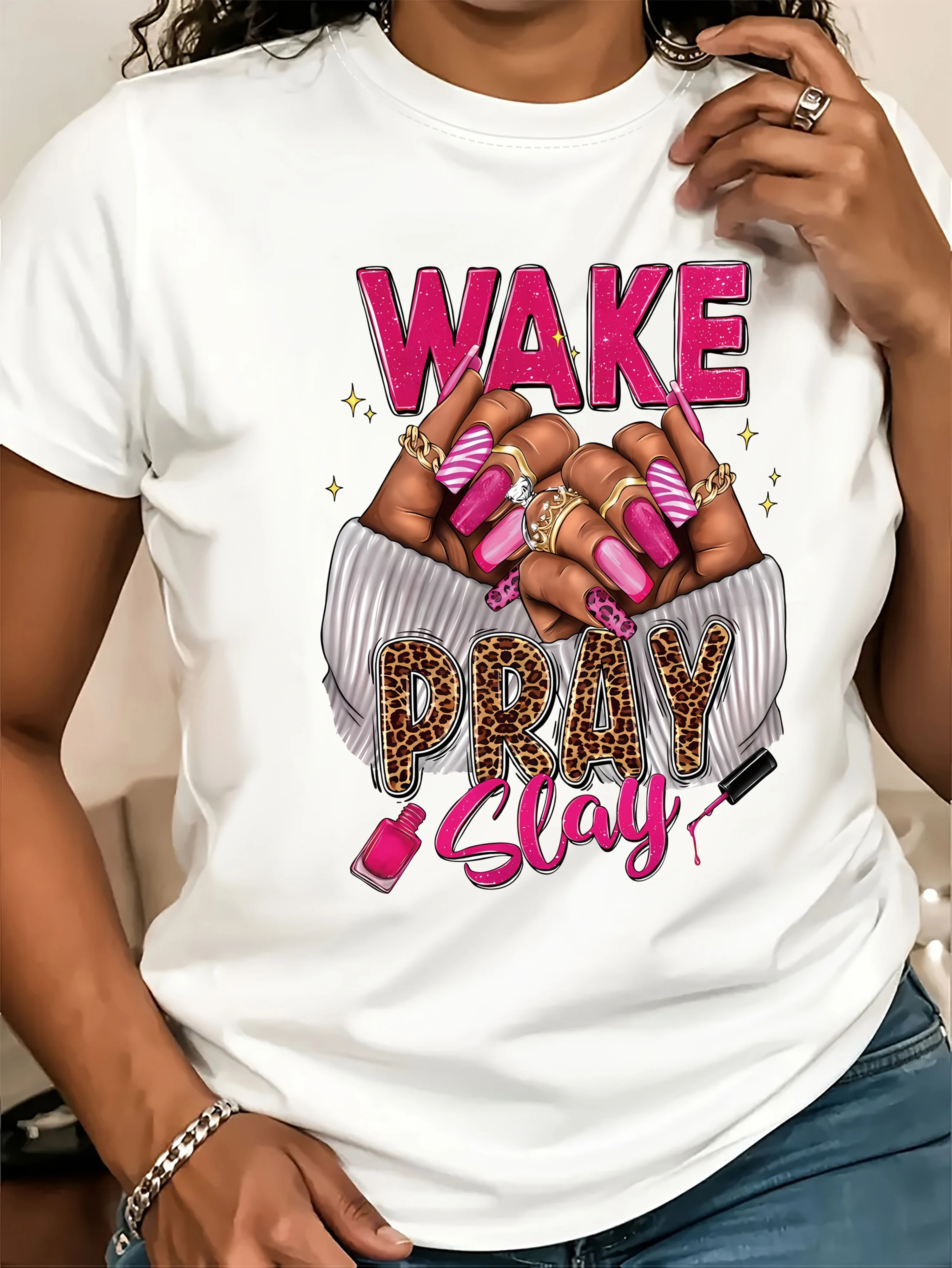 

Повседневная футболка с круглым вырезом и графическим принтом, топ с короткими рукавами на весну и лето, женская одежда, повседневная одежда в стиле Харадзюку с коротким рукавом