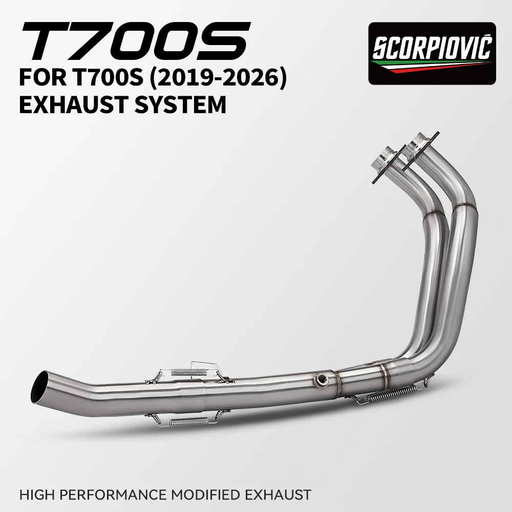 

For Tenere 700 2021 2022 2023 2024 T7 T700 XTZ 690 700 Escape Slip-on Motorcycle Exhaust Header Link Pipe