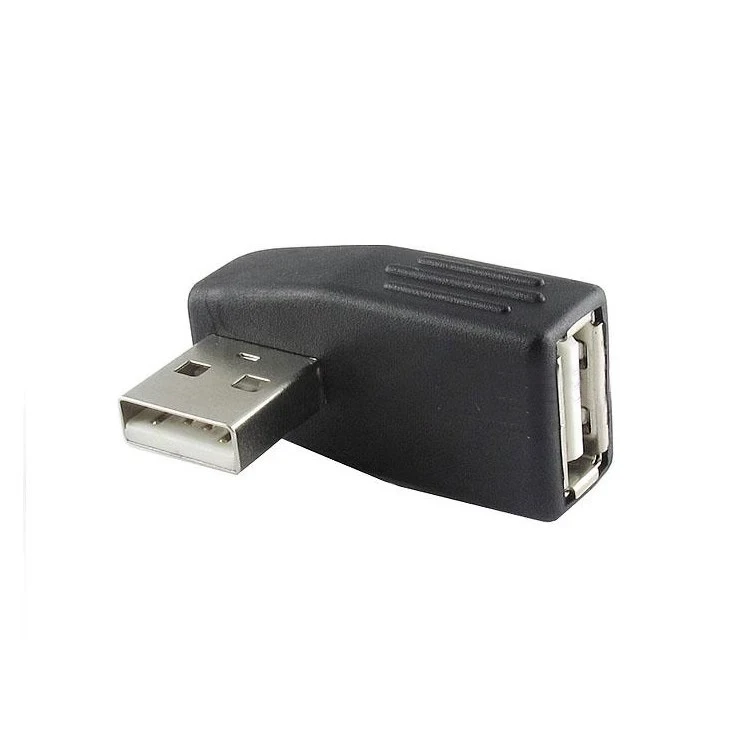 Left/Right/UP/Down Angle 90-Degree USB 2.0 Male 90 Angled USB Female to Male Adapter Cable