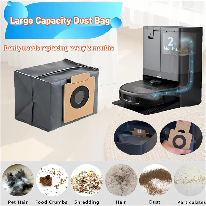 

Accessories Kit Replacement For Eufy X10 Pro Omni Vacuum Main Brush Mop Cloth Pads Side Brushes HEPA Filters Dust Bags SALES