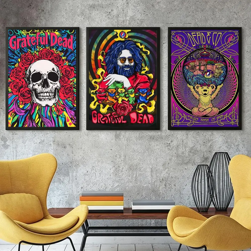 Band G‑Grateful Dead Poster HD Poster Retro Industrial Style Suitable for Living Room Bar Corridor and Gift Giving