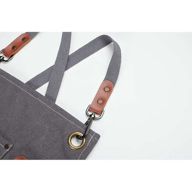 Women's Kitchen Restaurant Work Apron Fashion Canvas Apron Home Kitchen Gardening Work Dress