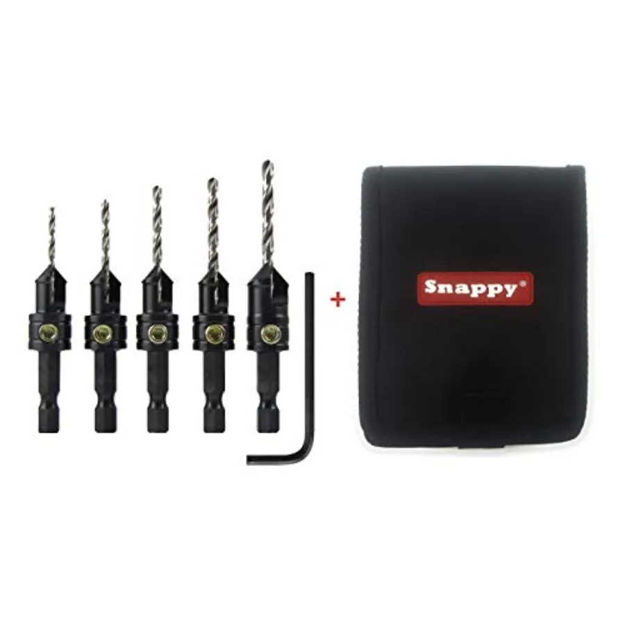 

Tools Brand Quick-Change 5-Pc. Countersink Drill Bit Set with Case. Proudly Made in The USA