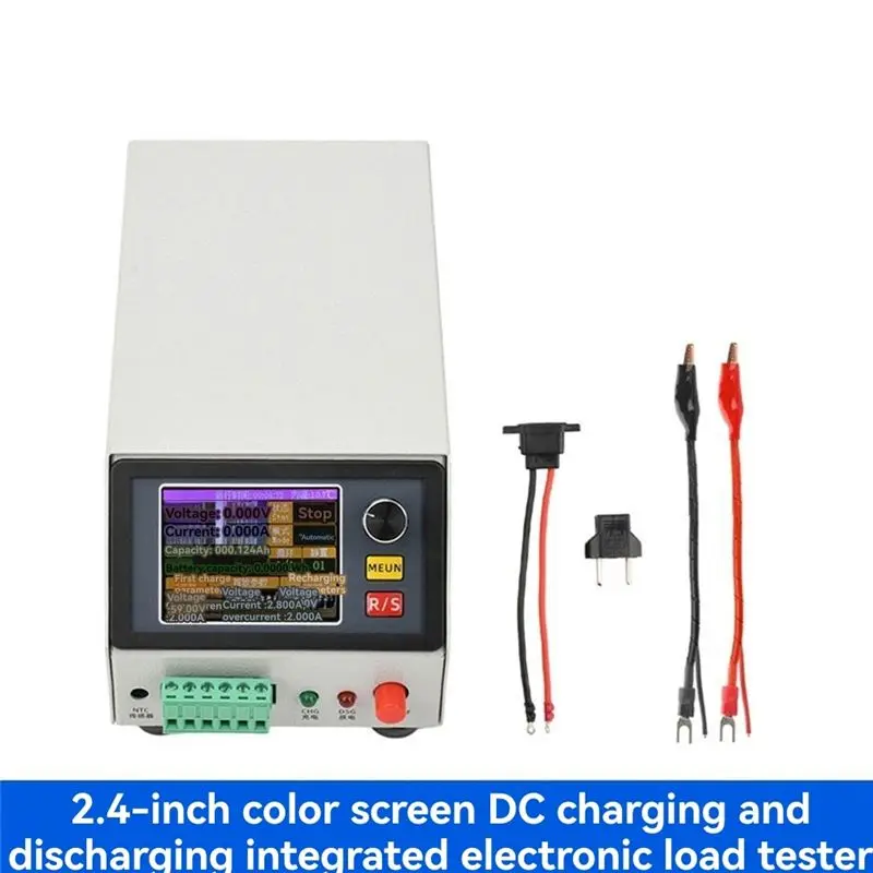 A02M-DC 150W CNC Electronic Load Tester 12V/1A 10A 20A Lithium Battery Capacity Measuring Instrument 2.4-Inch Color Screen