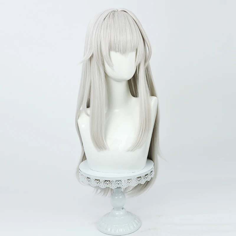 أنيمي هونكاي ستار السكك الحديدية كلارا كوس شعر مستعار تأثيري هالوين كرنفال الدعائم الطرف الشعر الاصطناعية ألياف مقاومة للحرارة + غطاء شعر مستعار #3