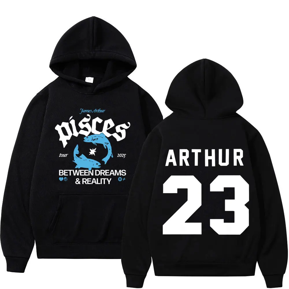 جيمس آرثر ذا بيسز جولة حول العالم هوديي الرجال النساء موضة القوطية الشرير البلوز بأكمام طويلة Harajuku موضة فضفاضة رياضية #6