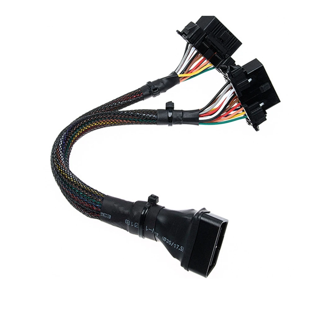 Best quality OBD2 Male to Dual Female Elbow Extension Cable with 16pins Available to Connected 1 IN 2 Converted OBD 2