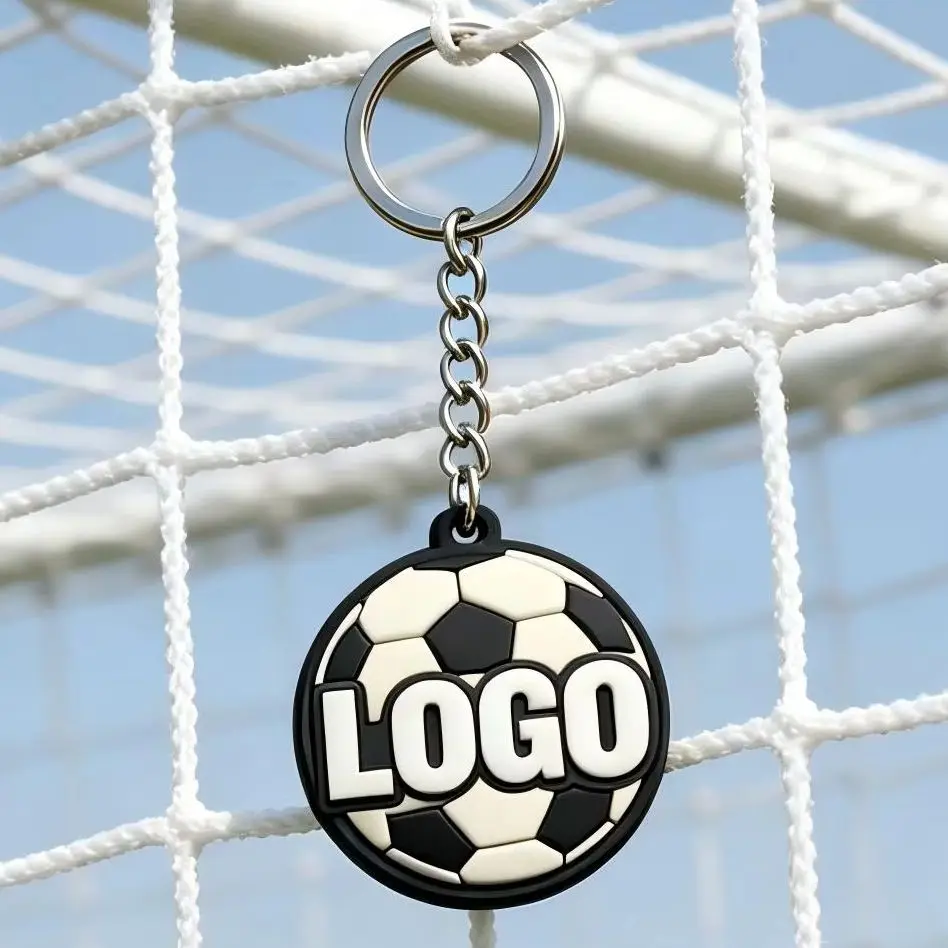 Customized Logo PVC Keychain Soft Rubber Keyring for Promotional Gifts No Minimum Order Quantity