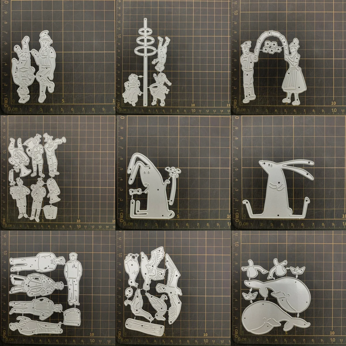 

9 видов металлических вырубных форм для вырезания в виде пасхальных кроликов, трафареты для скрапбукинга, декоративного тиснения и рукоделия