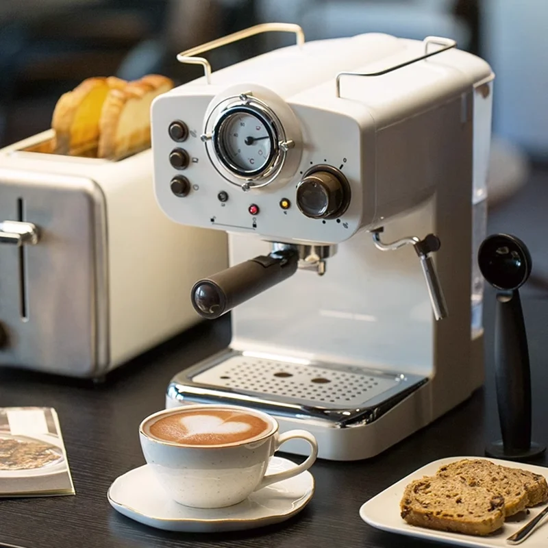 

Coffee machine vintage classic small semi-automatic Italian pressure steam frothing homemade concentrate 220V