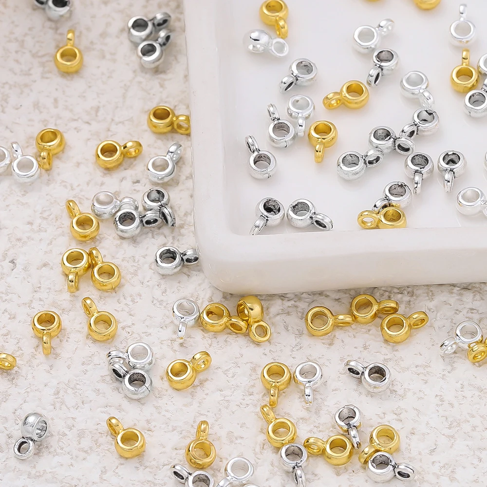100 Stück/Lot Bail-Perlen-Charms für DIY Charm-Armbänder, Anhänger, Schmuckherstellung, Zubehör, Großhandel